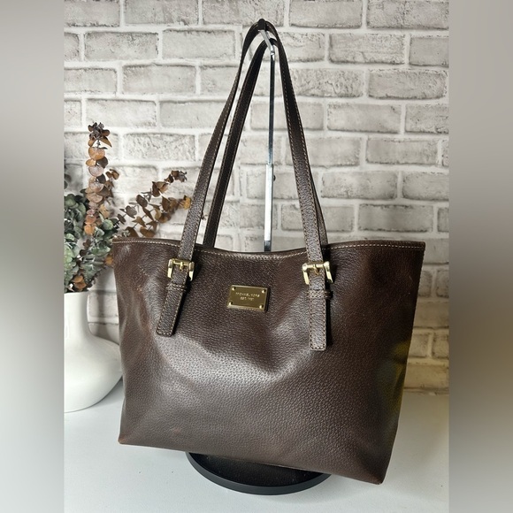 Michael Kors designer black leather tote bag AUTHENTIC COA available EUC - Picture 3 of 14